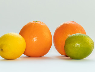 Citrus. Isolated. Juice. White. Raw