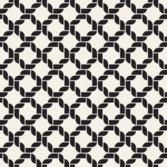 Vector woven seamless pattern. Stylish interweaving texture. Decorative geometric interlaced lines.
