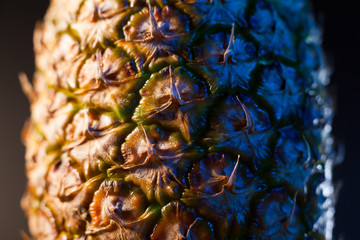 close up of pineapple texture