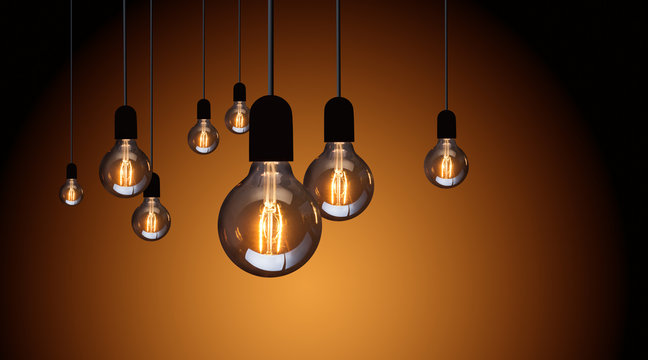 light bulbs isolated