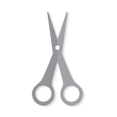 grey scissors icon- vector illustration