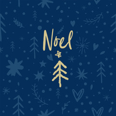 Fototapeta na wymiar Vector festive Noel pattern, ornament, Christmas and New Year theme.