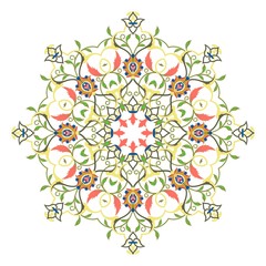 Seamless colorful pattern with mandala. Vintage decorative element
