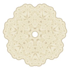 Ceramic decors hand drawn Mandala. Asian, Indian motif