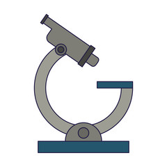 Microscope science symbol isolated