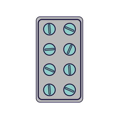 Medicine tablets symbol