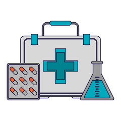 Obraz premium Medical and healthcare elements