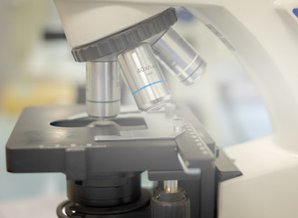 The microscope is in the laboratory.