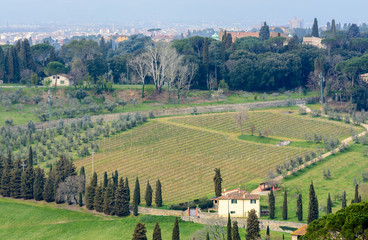 Settignano is an ancient Tuscan town on a hill, with a beautiful panoramic view of Florence. The city is located in the northeast of Florence. It is calm and private here. Italy