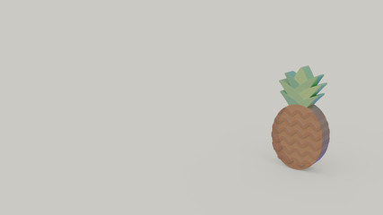 3d icon of pineapple