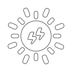 Sun green energy black and white