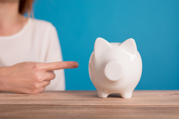 girl with a piggybank