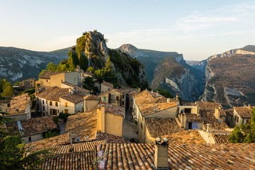 Rougon, Verdon Gorge, Gorges du Verdon, also Grand Canyon du Verdon, Department of Alpes-de-Haute-Provence, Provence-Alpes-Cote d' Azur, France, Europe