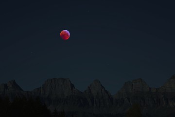 Blutmond in der Nacht