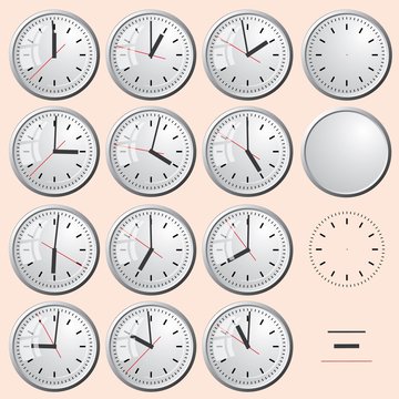 Clock icon. World time concept.