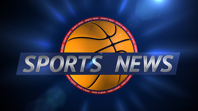 Sports News Basketball Broadcast Digital Background Graphics Title