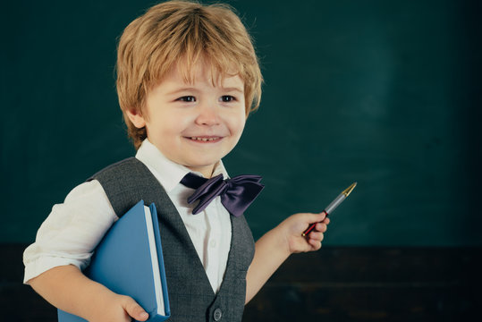 Education and people concept, smiling student. American youth concepts. Students prepare for success this school year. Teacher starts the lesson.