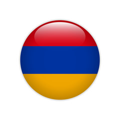 Obraz premium Armenia flag on button