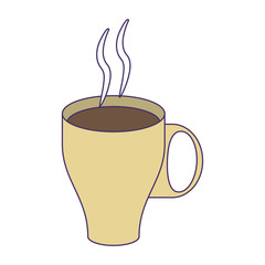 hot coffee mug blue lines