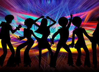 Obraz na płótnie Canvas Disco Dancers