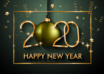 2020 Happy New Year Background for your Seasonal Flyers and Greetings Card or Christmas