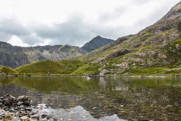 reflection in lake in the mountains