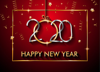2020 Happy New Year Background for your Seasonal Flyers and Greetings Card or Christmas