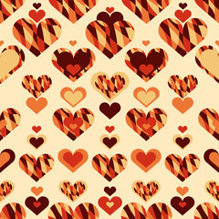 Simple seamless pattern with heart symbol. Eps 10