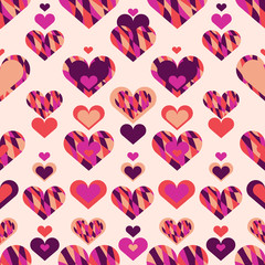 Simple seamless pattern with heart symbol. Eps 10
