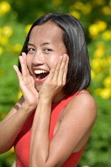 Fototapeta premium A Surprised Female Woman