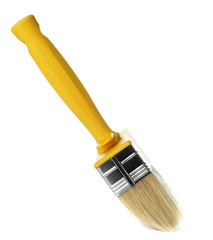 New paint brush on white background. Decorating tool