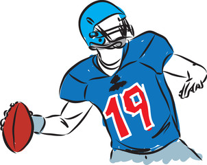 Fototapeta premium FOOTBALL PLAYER VECTOR ILLUSTRATION