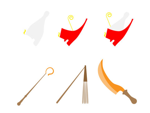 Ancient Egypt power symbols. Ancient Egypt power symbols. Ancient Egypt symbols set. Ancient Egypt assets include crowns, sword and scepters