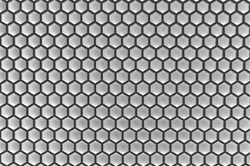 Grey hexagon shaped texture background 
