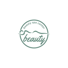 Pattern vector logo for spa, beauty and relaxation treatments. Beauty and health.