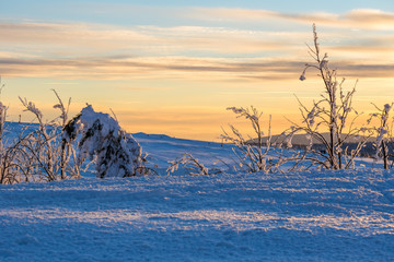 Sonnenuntergang am Fichtelberg