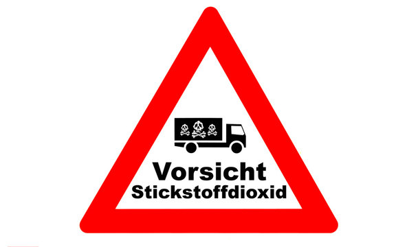 Stickstoffdioxid Warnschild