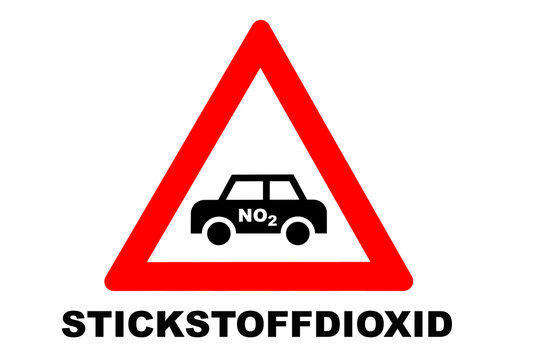 Stickstoffdioxid Warnschild