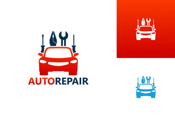 Naklejka premium Automotive Repair Logo Template Design Vector, Emblem, Design Concept, Creative Symbol, Icon
