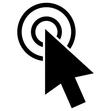 nmps6 NewMousePointerSign nmps - english - mouse pointer: computer - click - cursor - arrow - circle - simple template - black xxl g7112