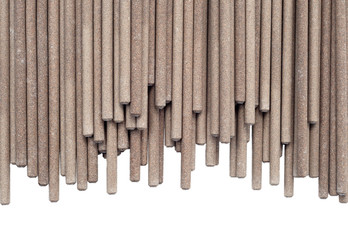 Welding electrodes on a white background
