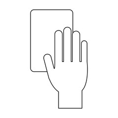 soccer red card in hand in black and white