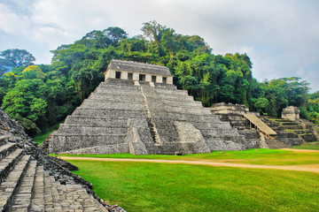 The Temple of the Inscriptions  of Palenque,  Mexico
