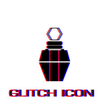 Perfume icon flat.