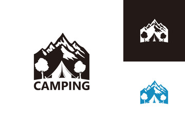 Camping Trip Logo Template Design Vector, Emblem, Design Concept, Creative Symbol, Icon