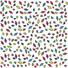 Seamless geometric pattern vector mosaic background with different shapes colorful design abstract vintage retro art