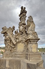 Fototapeta na wymiar Karlsbrücke Prag, der heilige Bernhard