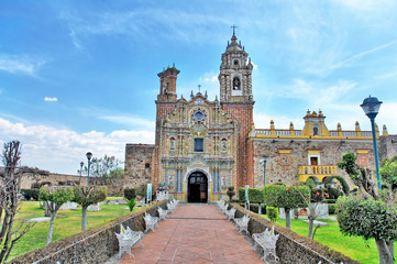 San Francisco Acatepec -  a church in Cholula, Puebla, Mexico.