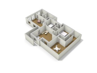 Color floor plans