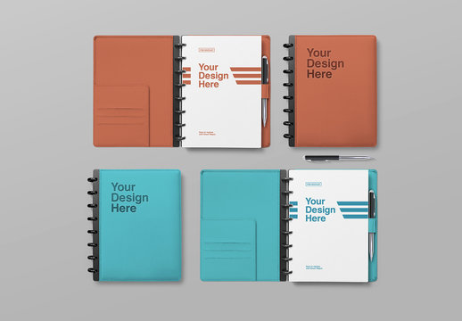 Open and Closed Notebooks Mockup